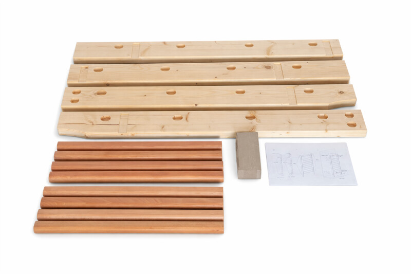 Puidust Rootsi redel RESTPRO® WOOD 230x65 cm koos lõuatõmbekang