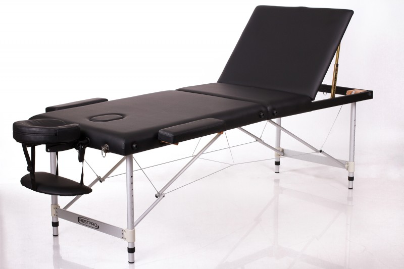 Kokkupandav massaažilaud RESTPRO® ALU 3 Black