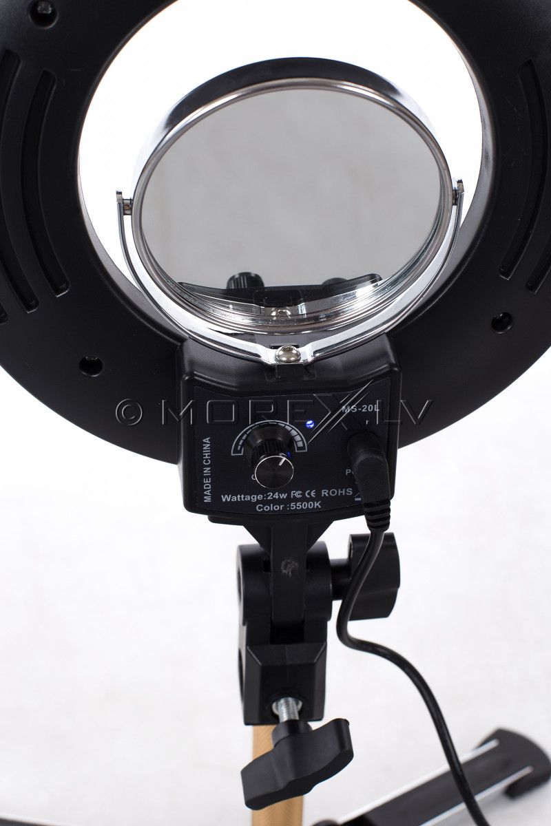 Кольцевая ЛЕД лампа визажиста, Ø20 см, 24W (9601LED-8)