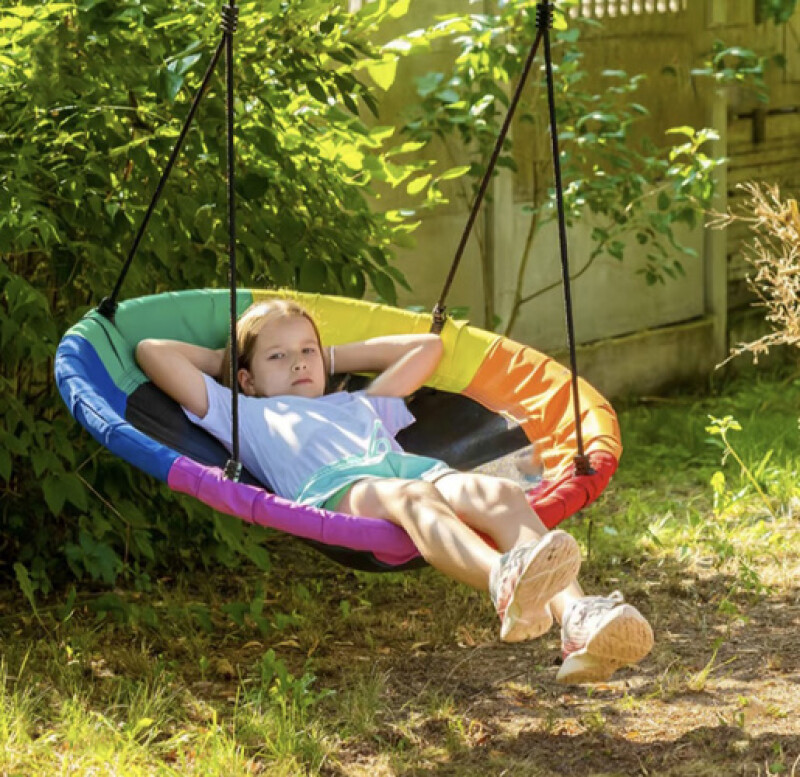 Laste Kiigekure pesa Ø 110 cm, mitmevärviline