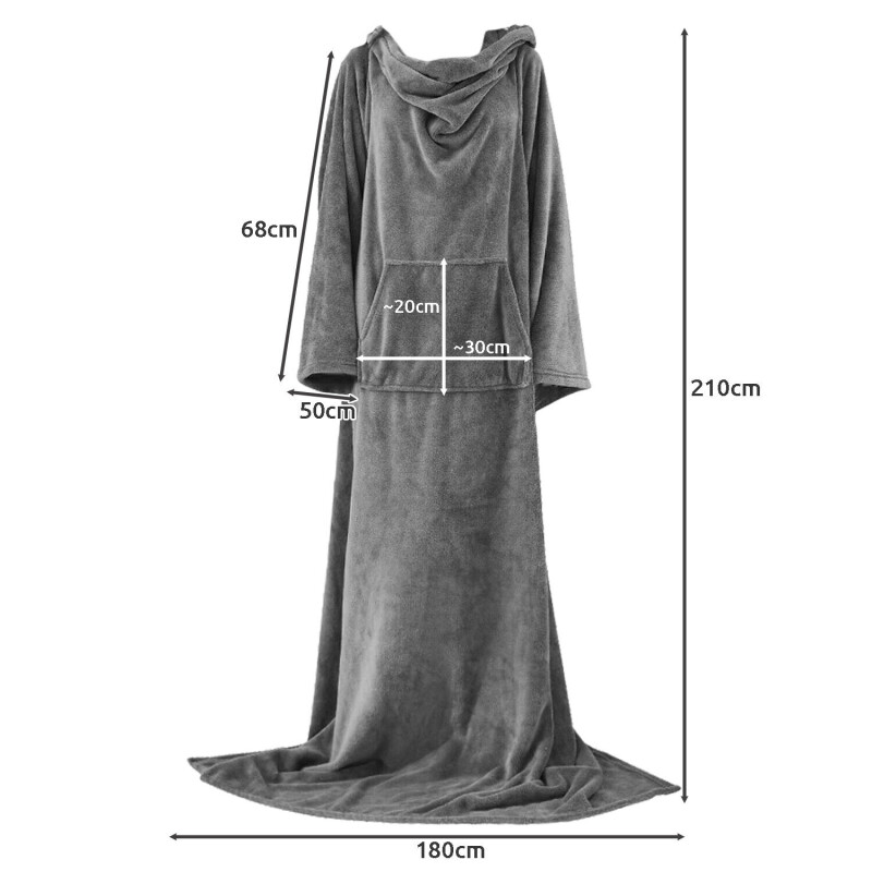 Blouse-robe, light gray