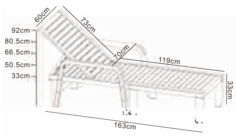 Plastikust päevitustool (puiduimitatsioon) 183x60 cm, pruun