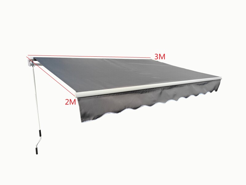 Väljatõmmatav terrassimarkiis varikatus 3x2 m, Hall