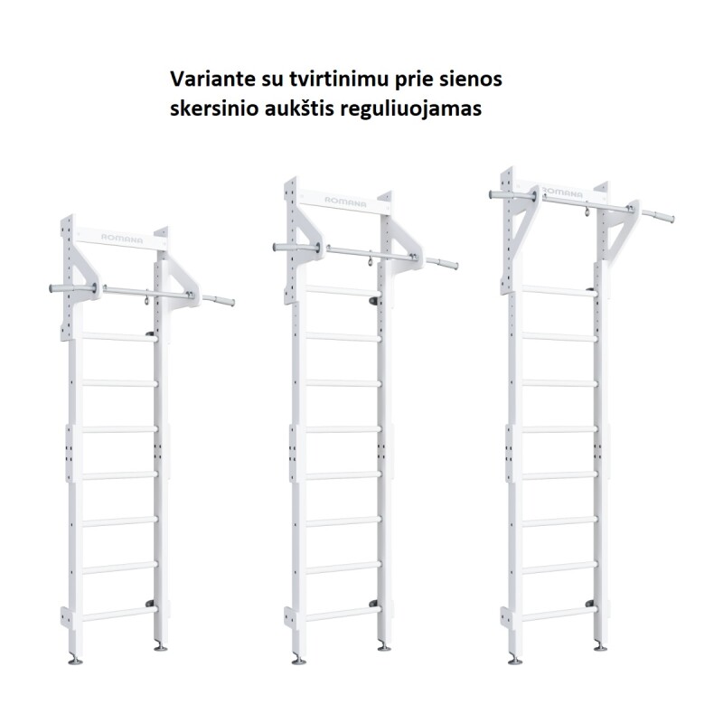 Wooden Swedish gymnastic wall ROMANA Eco 1, beež 235,5-270x51cm