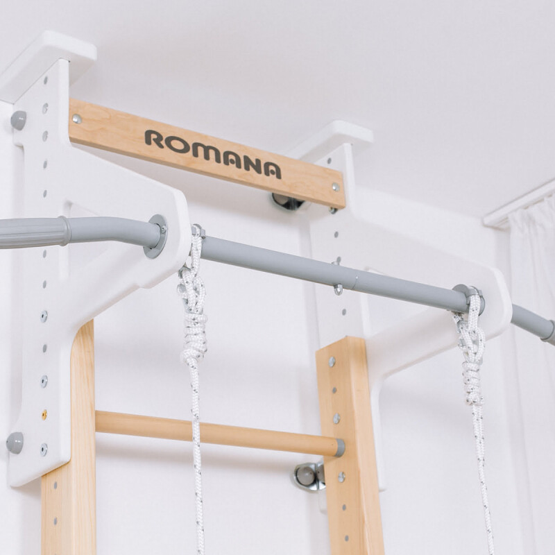 Wooden Swedish gymnastic wall ROMANA Eco 1, beež 235,5-270x51cm
