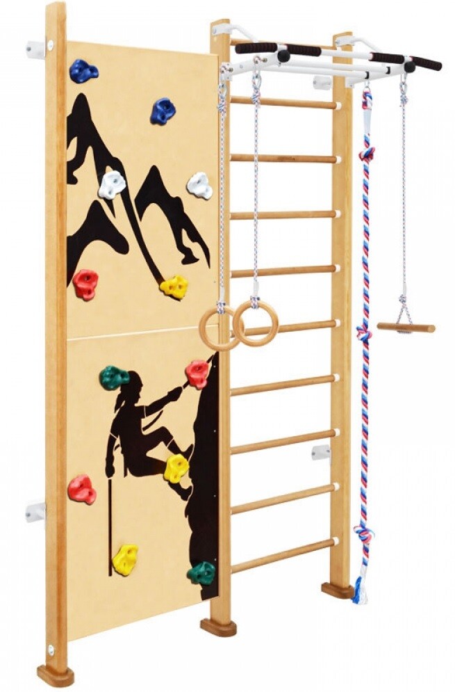 Wooden Swedish gymnastic wall ROCK 243x160cm