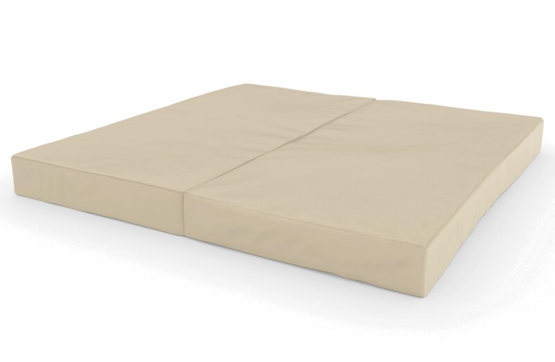 Folding sports mat 100x100 cm, cream