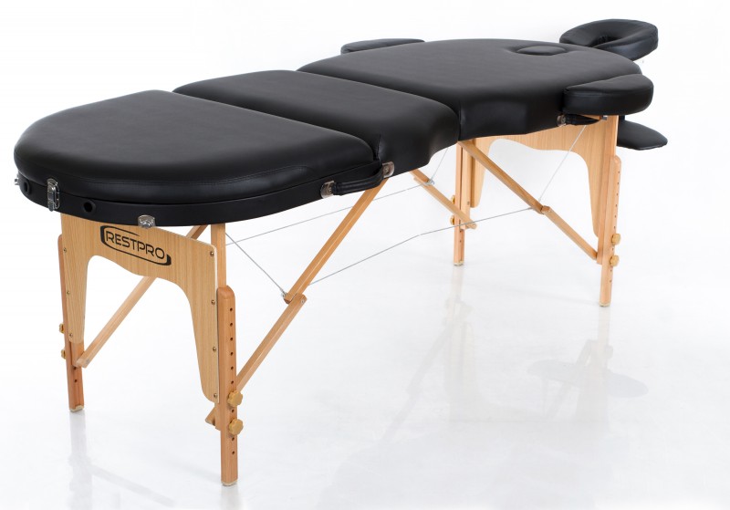 Masažo stalas + masažo pagalvėlės RESTPRO® VIP OVAL 3 BLACK