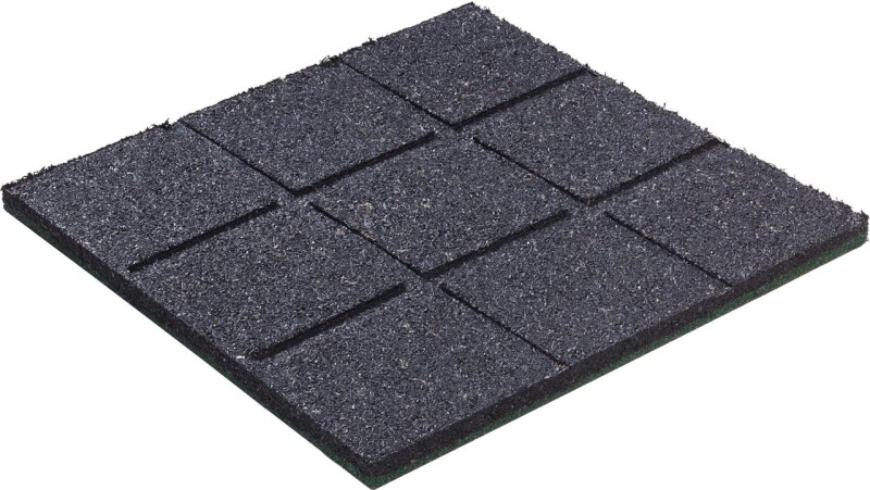 Kummist turvaplaat KBT 50×50×2,5 cm, roheline