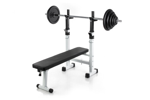 Foldable Fitness Bench with barbell stand