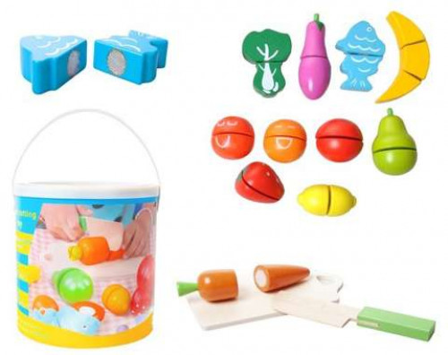Wooden toy vegetables and fruits, 10765