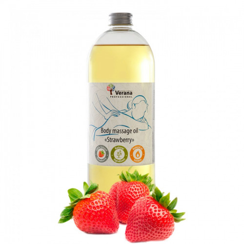 Body massage oil Verana Professional, Strawberry 1 liter