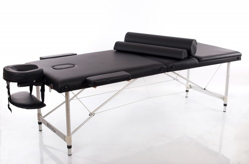 RESTPRO® ALU 3 Black Massage Table - Massage Bolsters