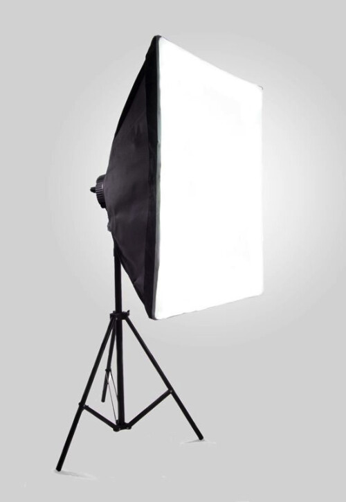 LED Quadhead 4x125W, Softbox 50x70cm with Light stand (foto_05081)