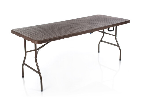 Folding table with a rattan design 180x72 cm