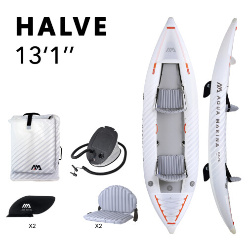 Kahekohaline täispuhutav kajakk Aqua Marina Halve 398x98 cm HA-398
