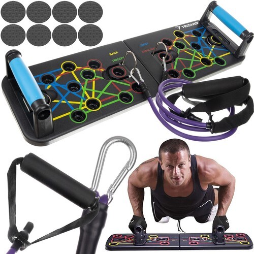 Push up board with handles (fitness rope)