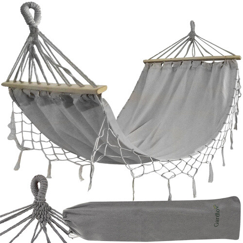 Hammock-garden swing 200x150 cm, grey