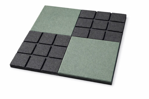 Kummist turvaplaat KBT 50x50x4,5cm 4tk., roheline