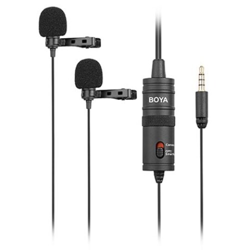 Dual Lavalier microphone for Smartphone, DSLR, Camcorders, PC