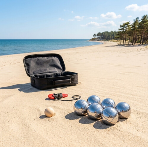 Petanque komplekt 6 palli ja kotiga (boccia)