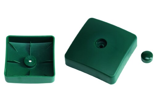 Plastikust kaitsekaas kandilise prussi jaoks, 100x100 mm, roheline