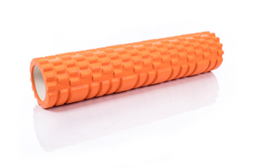 Ролик массажный для йоги Yoga Roller 14x62см, оранжевый