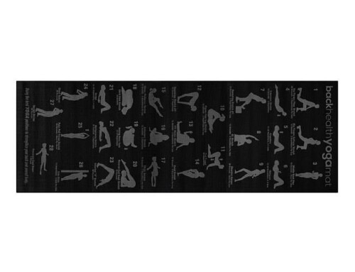 Спортивный коврик для йоги пилатеса аэробики 173х61х0,6 см черный