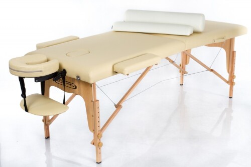 RESTPRO® Classic-2 Beige Massage Table + Massage Bolsters