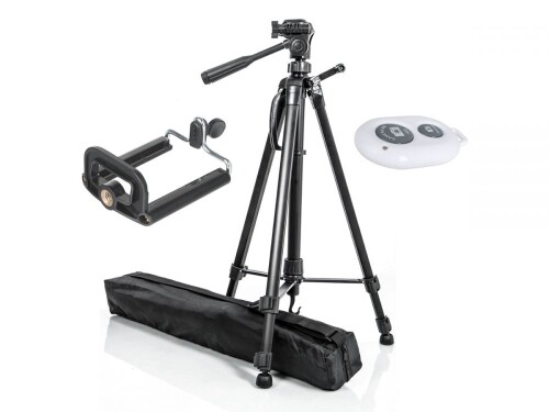 Camera stand Tripod 3D 157cm with phone holder, remote controller and case, ST-540 (foto_04104)