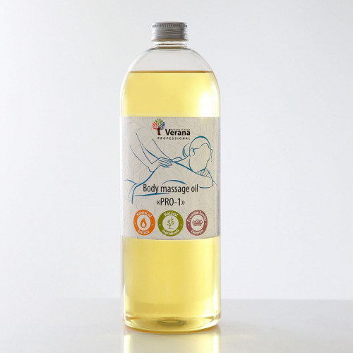 Body massage oil Verana Professional PRO-1, 1 liter (without aroma)