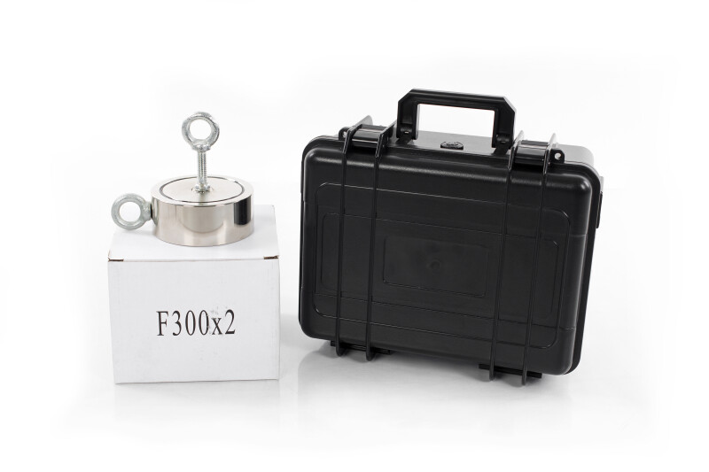 Otsingumagnet F300X2 Black Magnet 2x300 kg with case BOX600