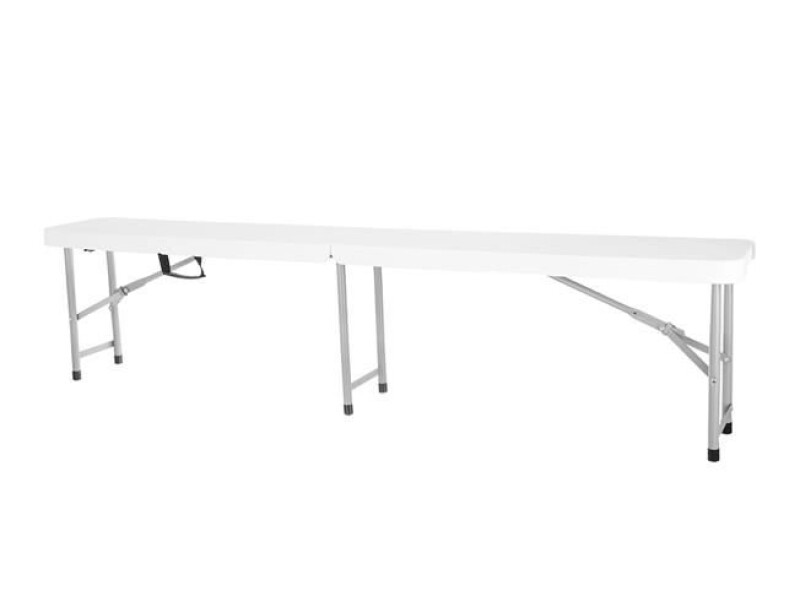 Folding Bench 180x30 cm, white