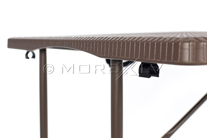Saliekamais galds ar rotangpalmas dizainu 152x70 cm