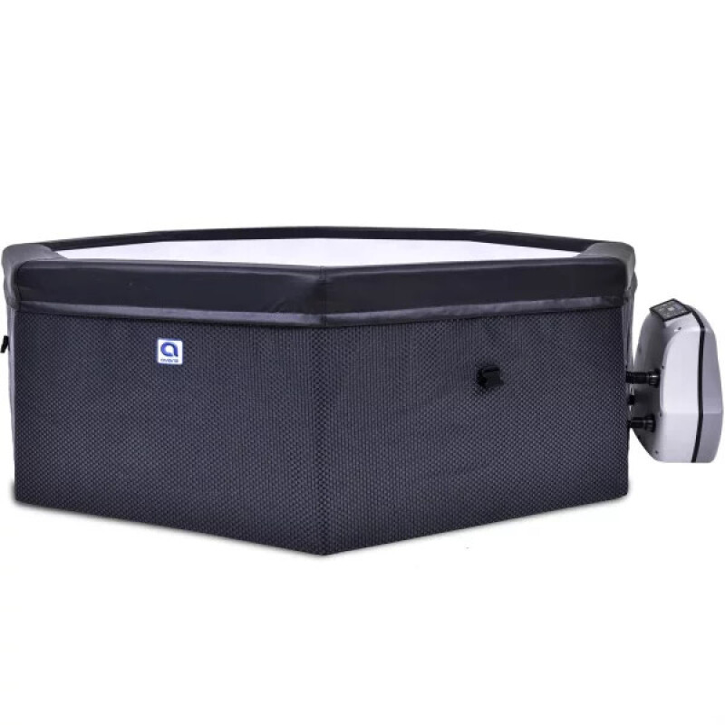 Karkassiga mullivann Aegean Eco Foam Black Rattan, 4-6-le inimesele