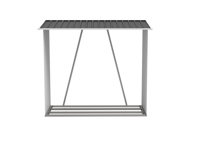 Metallist puukuur (puiduriiul) välistingimustesse, 163x83x154 cm