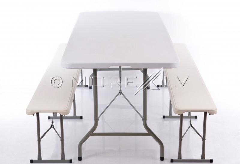 Kokkupandav laud 183x76cm + 2 Kokkupandav laud