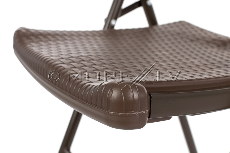 Комплект складных стульев с дизайном ротанга, 4 шт.