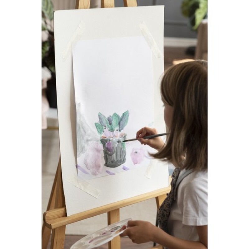 Easel with artistic painting set