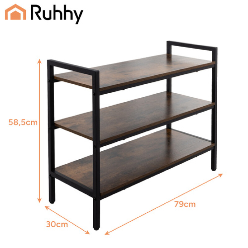 Modulaarne jalatsiriiul - 3 tasandit, 92x40x31cm