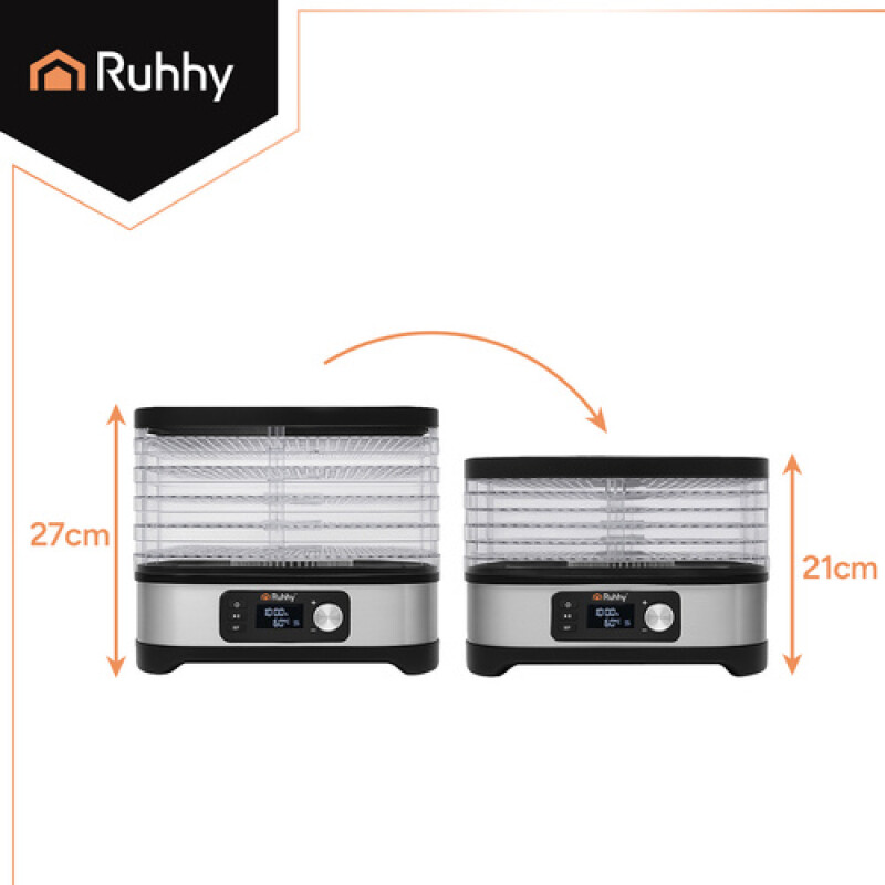 Сушилка для пищевых продуктов, 400W 35-70°C, 5 уровней