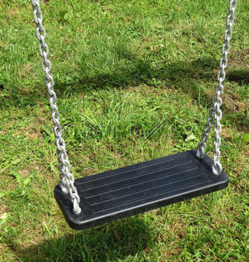 Swing rubber seat Just Fun "Straight Eco", 44.5x17.5 cm, black