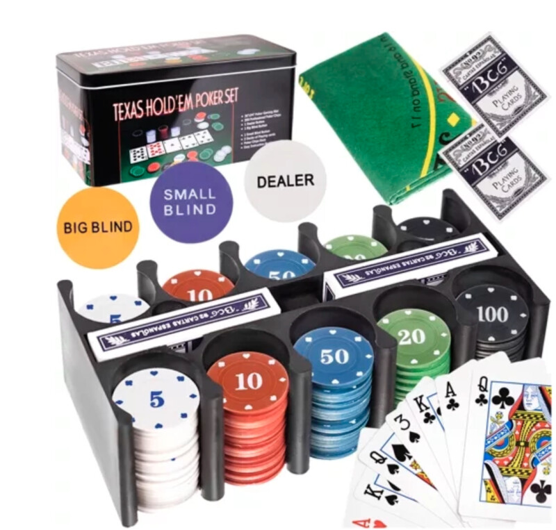 Pokkeris 200 tokenit + metallist kast