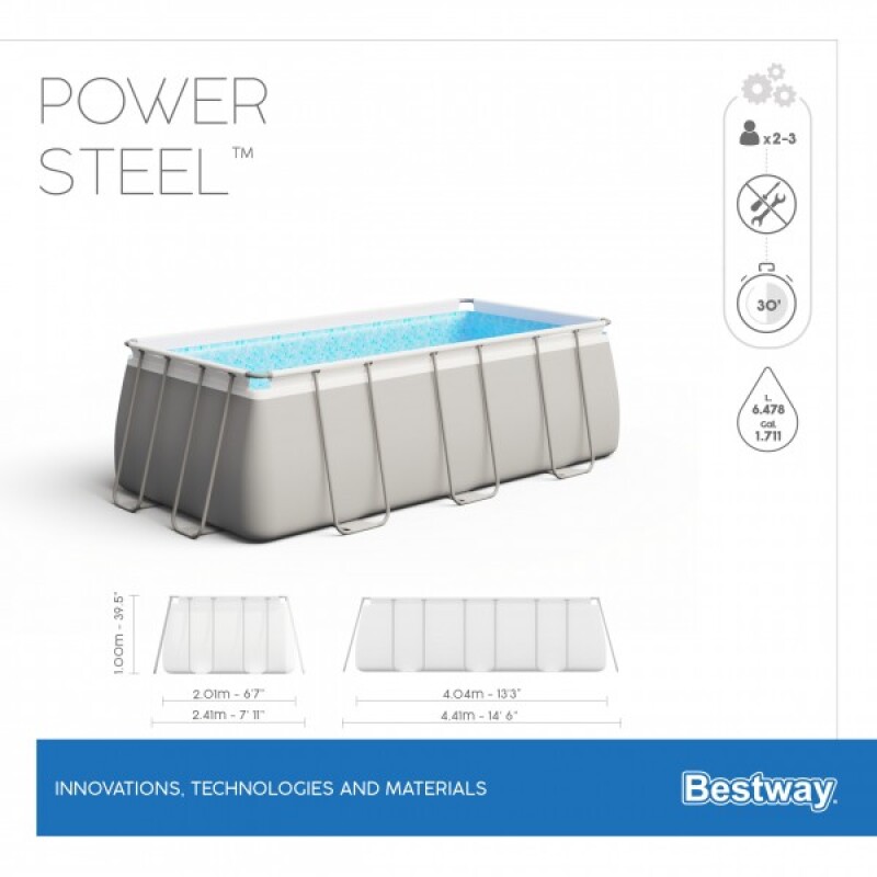 Bassein Bestway 56441 Power Steel 404x201x100 cm