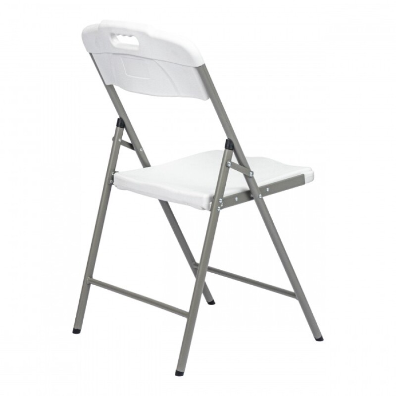 Cкладной стул со спинкой, 83x46x57 см, белый