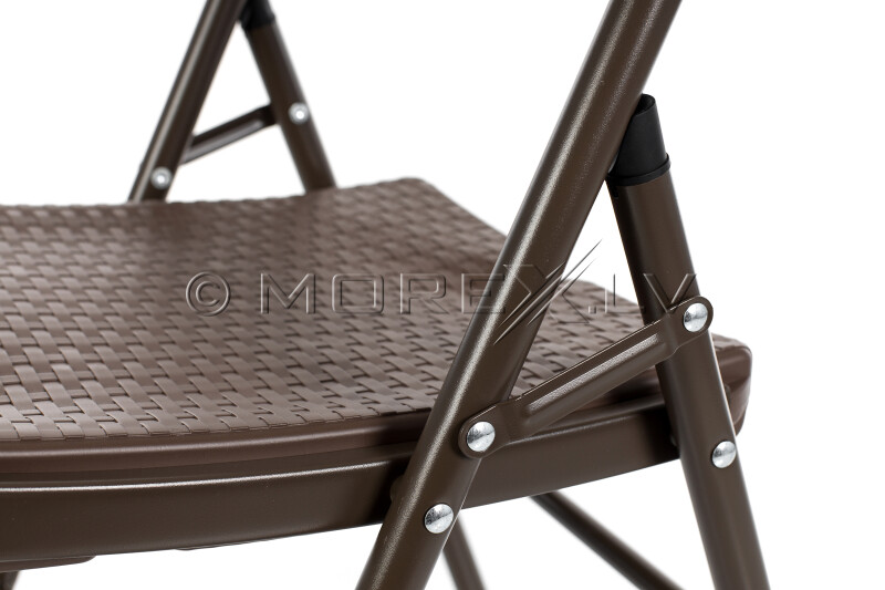 Set of 4 Folding Chairs with rattan design